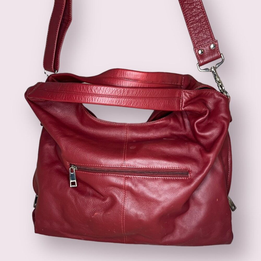 Red Soft Leather Handbag